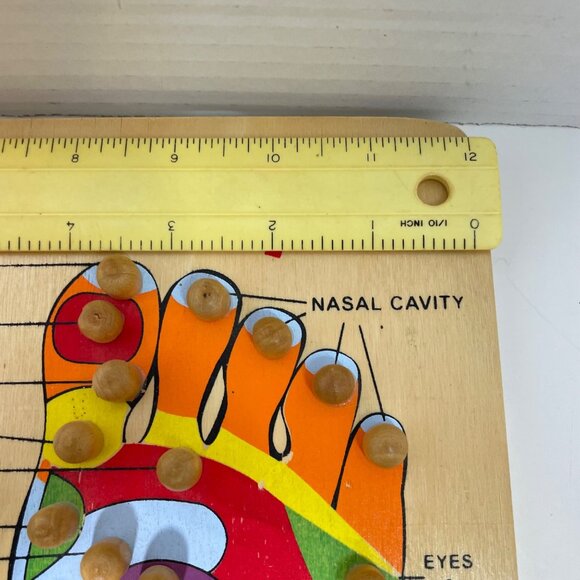 Foot Reflexology Wooden Acupressure Massage Board For Wellness Therapy By XpresS - Picture 8 of 9